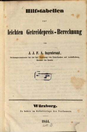 Hilfstabellen zur leichten Getreidepreis-Berechnung