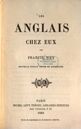 Les Anglais chez eux