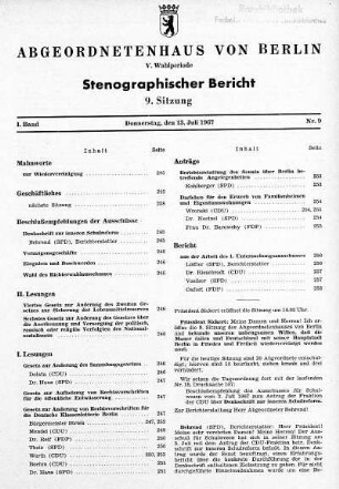 Nr. 9 (9), 13. Juli 1967