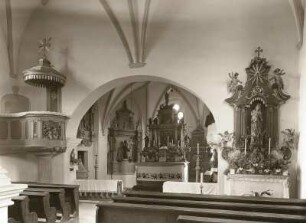 Waltirsche (heute Velké Březno-Valtířov). Kirche (1573). Inneres zum Chor