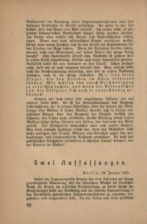 Zwei Auffassungen