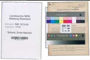Entnazifizierung Ernst Heinrich Schunk , geb. 20.04.1893 (Maurer)