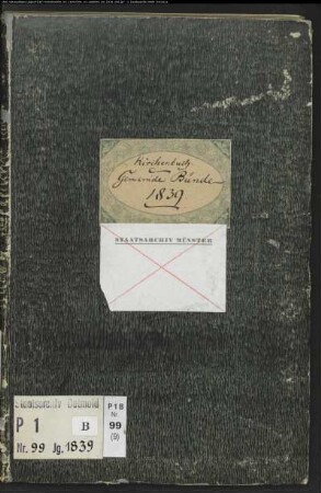 Kirchenbuchduplikat der evangelischen Gemeinde Bünde, Kreis Herford (GHT 1839) (Gemeinde: Evangelische Gemeinde Bünde)