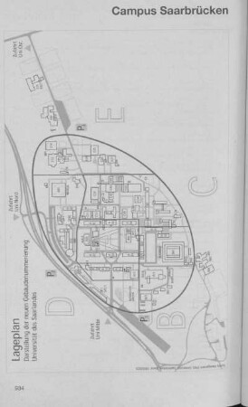 Lageplan Campus Saarbrücken