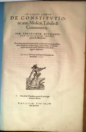 In Galeni librum De constitutione artis medicae, tabulae & commentarii commetarij : ex quibus rationem inveniendi & constituendi artem quamlibet, iuxta resolutivi ordinis leges, ... studiosus lector facili negotio depromet