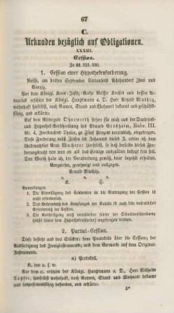 C. Urkunden bezüglich auf Obligationen.