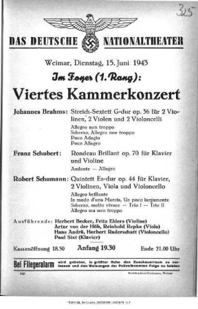 Viertes Kammerkonzert