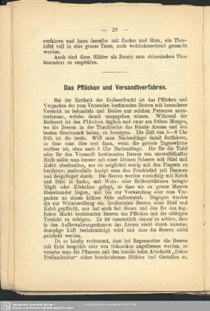 Das Pflücken und Versandtverfahren
