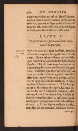 Caput X. De formatione particularum citationis maiorum.
