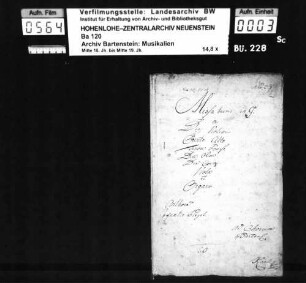 Ignaz Pleyel: Missa Brevis in G. / a / Due Violni / Canto Alto / Tenore Basso / Due Oboe / Due Corni / Viola / et / Organo / Authore / Ignatio Pleyel.; Ms.ca. 1790.