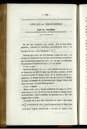 Note sur la trigonométrie.