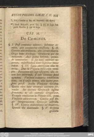 Cap. II. De Comitiis.