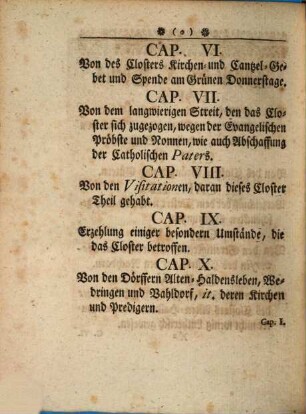 Singularia Magdeburgica, Oder: Merckwürdigkeiten des 32ten Jahres, aus der Magdeburgischen Historie, betreffend Das XV. XVI. XVII. XVIII. Seculum ..., Der X. Theil Der Magdeburgischen Singularium. Vom Closter Alten-Haldensleben, nahe bey der Stadt Neuen-Haldensleben liegend