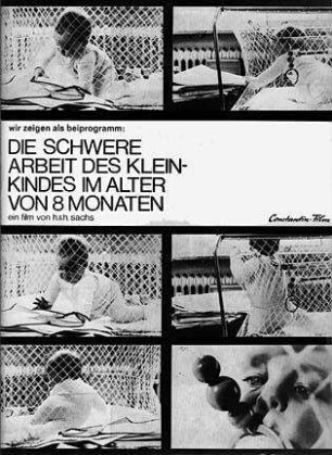 Die schwere Arbeit des Kleinkindes im Alter von 8 Monaten