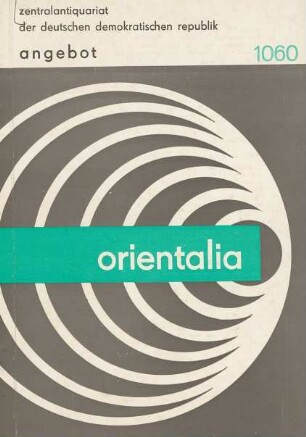 Nr. 1060: Orientalia