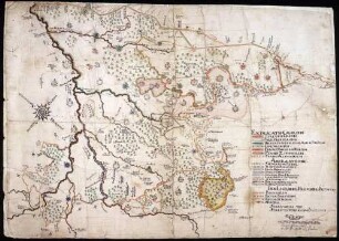 Grafschaft Friedberg Maßstab ca. 1 : 58000 col. handgez.