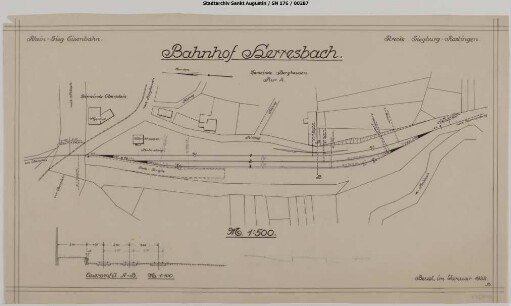 Herresbach, Bahnhof: Veränderung der Gleislage