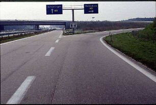 Einfahrt in Tangente West (Mannheim Richtung Hockenheim) von Nebenfahrbahn West (Mannheim Richtung Heilbronn)