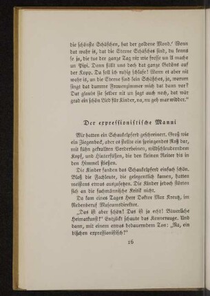 Der expressionistische Manni