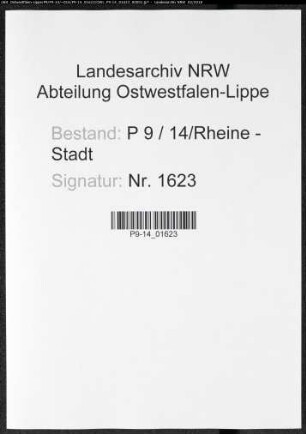 Sterberegister Standesamt Rheine-Stadt