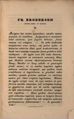Quaestiones duae de typho