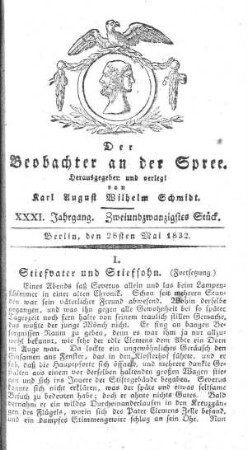 22. Stueck, 28. Mai 1832