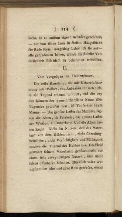II. Vom Vergnügen an Heldenthaten.
