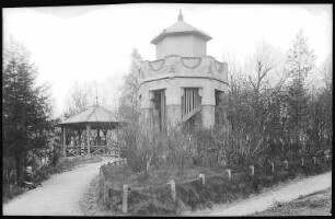 Hainichen. Anlagen mit Pilz und Aussichtsturm