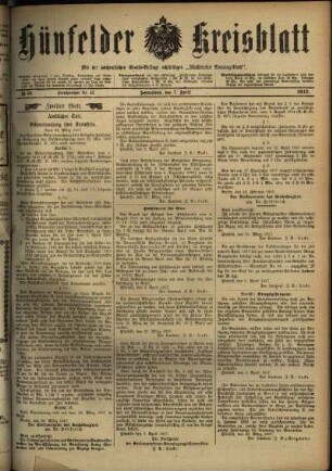 Zweite Ausgabe vom Samstag, den 07. April 1917.