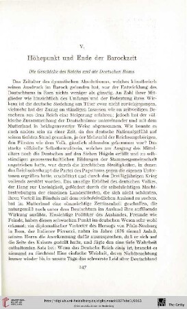 V. Höhepunkt und Ende der Barockzeit