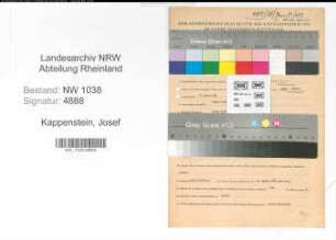 Entnazifizierung Josef Kappenstein , geb. 25.02.1890 (Finanzbeamter)
