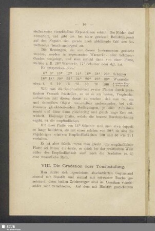 VIII. Die Gradation oder Tonabstufung