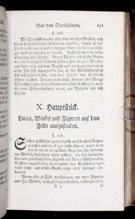 X. Hauptstück. Linien, Winkel und Figuren auf dem Felde auszustecken.