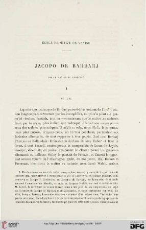 11: École primitive de Venise, [1], Jacopo de Barbarj dit le maître au Caducée