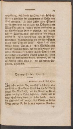 Dreyzehnter Brief.