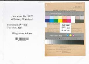 Entnazifizierung Alfons Weigmann , geb. 29.12.1904 (Lehrer)