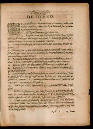 Theses Physicae De Somno.