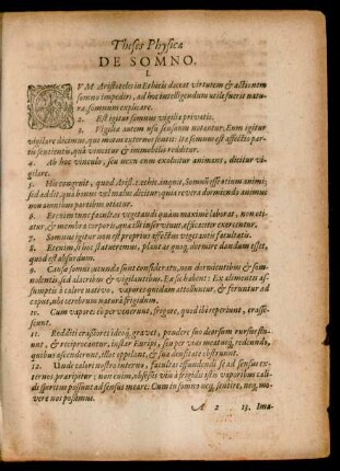 Theses Physicae De Somno.
