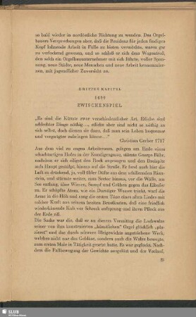 Drittes Kapitel: 1699 Zwischenspiel