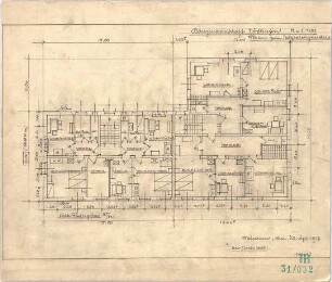 Fischer, Theodor; Nördlingen; Wohnhäuser Baugenossenschaft - Grundriss EG