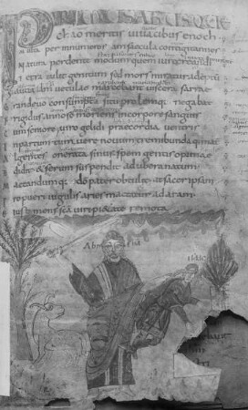Sedulius-Handschrift — Die Opferung Isaaks, Folio 8