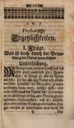 M. Jo. Mich. Schwimmers Deliciæ Physicæ, Das ist, Physicalische Ergetzlichkeiten, Durch Fragen und Neben-Fragen, zu Nutz und Lust Gelehrten und Ungelehrten, abgefasset, und gründlich erörtert : Sammt gehörigen Registern