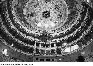 Opernhaus. Ränge und Plafond im Zuschauerraum