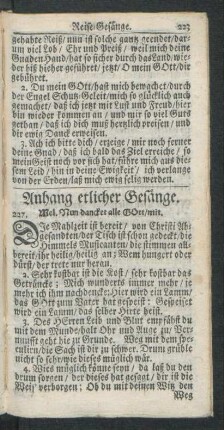 Anhang etlicher Gesänge.