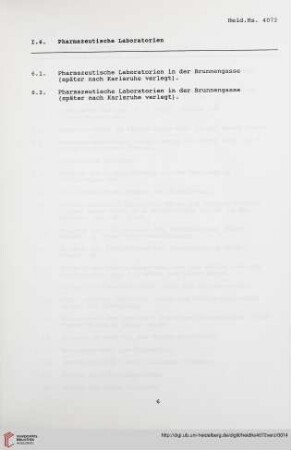 6. Pharmazeutische Laboratorien