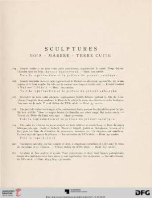 Sculptures. Bois - marbre - terre cuite