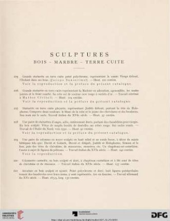 Sculptures. Bois - marbre - terre cuite