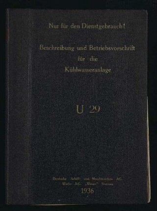 Beschreibung und Betriebsvorschrift Kühlwasseranlage
