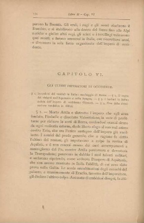 Capitolo VI. Gli ultimi imperatori di occidente