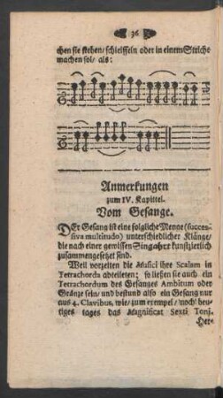 Anmerkungen zum IV. Kapittel. Vom Gesange